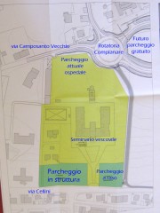 La piantina dei lavori per il parcheggio di via Cellini a Senigallia