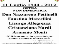 Il manifesto dell'evento in ricordo delle vittime dei partigiani