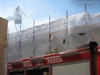 L'intervento dei Vigili del Fuoco presso lo studio di via Armellini