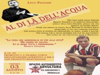 Il manifesto dello spettacolo Al di là dell'acqua, dedicato a Renato Cesarini
