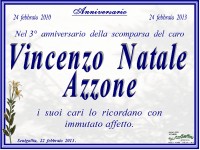 Manifesto funebre per Vincenzo Natale Azzone - Onoranze F.lli Costantini