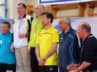Un podio dei campionati italiani di badminton