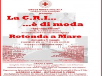 Manifesto sfilata di moda organizzata dalla Croce Rossa Senigallia