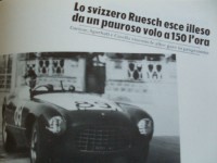 Hans Ruesch in gara a Senigallia nel 1953 con la Ferrari