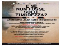Convegno sul mutismo selettivo, manifesto