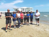 Partecipanti al 3° Nordic Walking Summer Beach di Senigallia