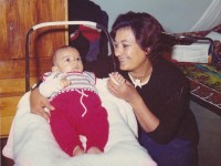 Gabriele Tesfa-Guma con la mamma Nina