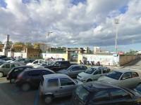 Lo stadio G.Bianchelli di Senigallia visto dal parcheggio di via Piave