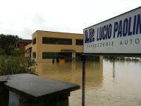 La ditta Paolini durante l'alluvione del 3 maggio