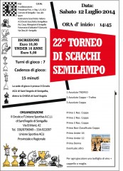 22° Torneo di scacchi semilampo a Sant'Angelo di Senigallia
