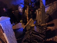 L'auto cappottata a Senigallia dopo l'incidente in via Sanzio