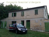 Il casolare a Pianello di Ostra dove è stato recuperato l'hashish dai Carabinieri di Senigallia