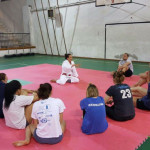 Allenamento della US Pallavolo Senigallia con la judoka olimpionica Lucia Morico