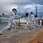 Il fencing mob al porto di Senigallia promosso dal club scherma cittadino