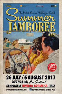 Il manifesto del Summer Jamboree 2017, edizione numero 18
