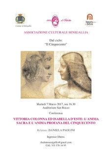 Vittoria Colonna ed Isabella d’Este: l'anima sacra e l'anima profana del '500