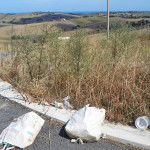 I rifiuti abbandonati lungo strada provinciale sp 2 Sirolo-Senigallia
