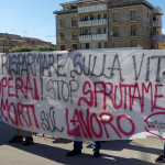 Potere al Popolo protesta a Senigallia contro morti e infortuni sul lavoro