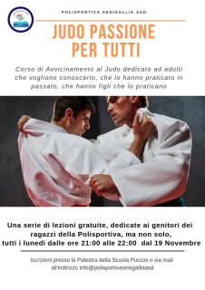Corsi di judo gratuiti organizzati da Polisportiva Senigallia asd - locandina