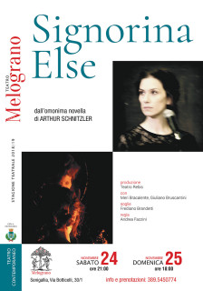Signorina Else al Teatro Nuovo Melograno - locandina