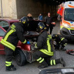 schianto in via Capanna:ferite gravi per il 46enne