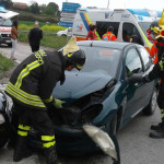 Incidente tra tre vetture a Borgo Catena