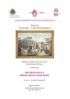 Conferenza "Archeologia e Primo Neoclassicismo"