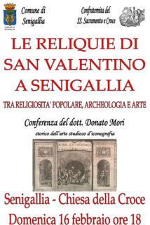 Conferenza sulle Reliquie di S. Valentino a Senigallia - locandina