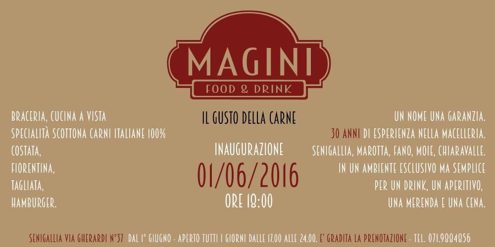 Magini Food & Drink - Il gusto della carne - via Gherardi, 37 - Senigallia (AN)