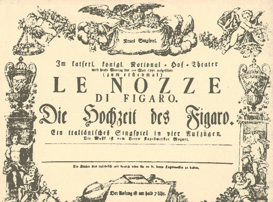 Locandina Opera Le Nozze di Figaro
