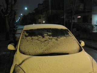 La neve inizia ad imbiancare Senigallia