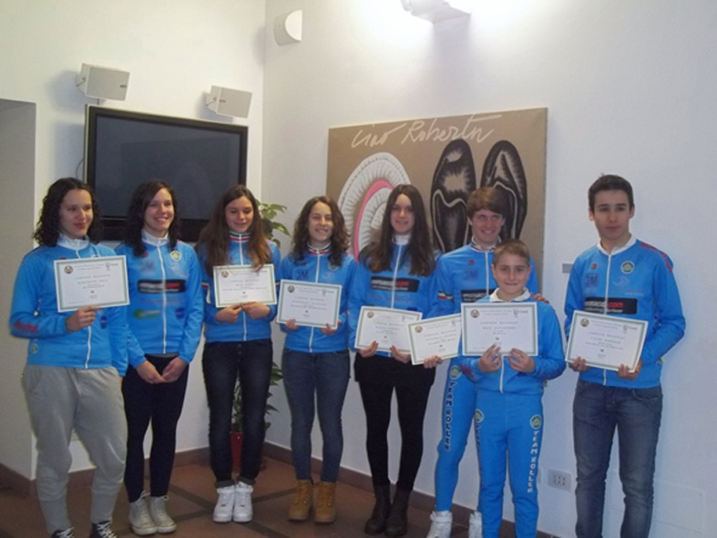 I ragazzi premiati del Team Roller