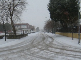 Strada innevata