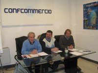 I rappresentanti di SIB-Confcommercio: Ciccolini, Monachesi, Pasquini