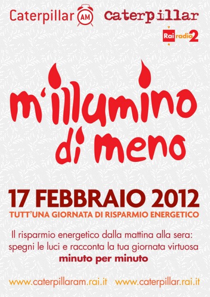 Locandina "M'illumino di Meno"- 17 febbraio 2012