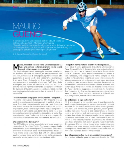 Pagina di ML Magazine su Mauro Guenci