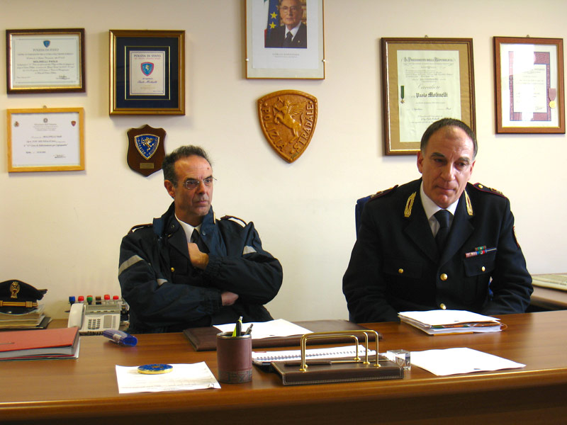 Alfredo Catenaro e Paolo Molinelli fanno un bilancio delle attività della Polizia Stradale 2011