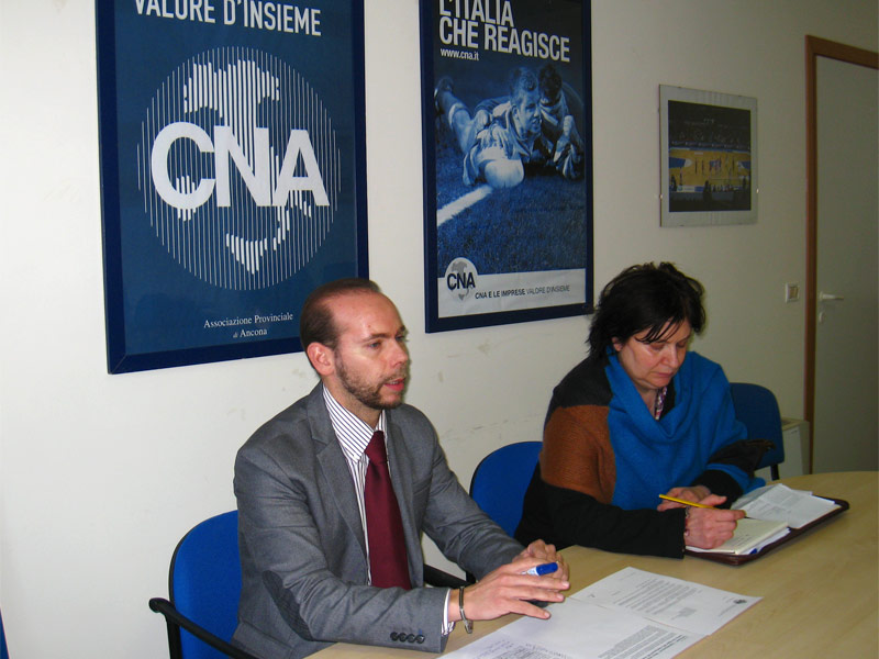 Massimiliano Santini e Giovanna Curto, segretario e presidente CNA Senigallia