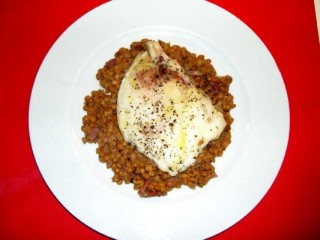 Pesce san pietro con lenticchie