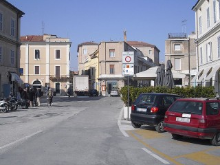 Piazza Saffi a Senigallia, centro storico