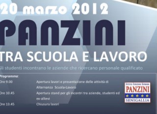 Locandina "Panzini tra scuola e Lavoro"