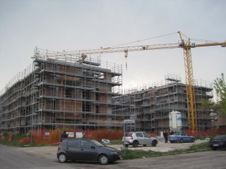 Il cantiere alla Cesanella di Senigallia