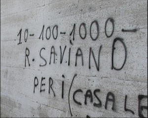 Scritte pro-Saviano a Casal di Principe