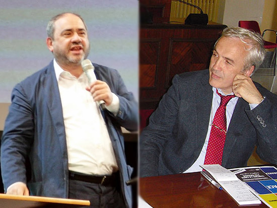 Tonio Dell'Olio, vice-presidente di Libera, e Flavio Lotti, coordinatore nazionale della Tavola della Pace