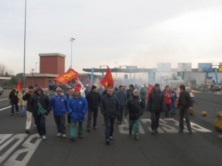 Protesta Fiom autostrada A14