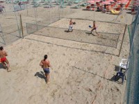 Giocatori di beach tennis