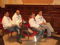 I quattro podisti: da sin. Nicola Mallucci, Roberto Balducci, Manuela Sabbatini e Cristian Carboni