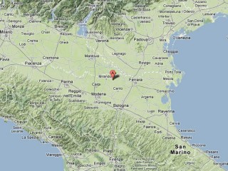 L'epicentro dell'ultimo terremoto nel modenese
