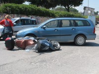 L'incidente in via Cellini a Senigallia