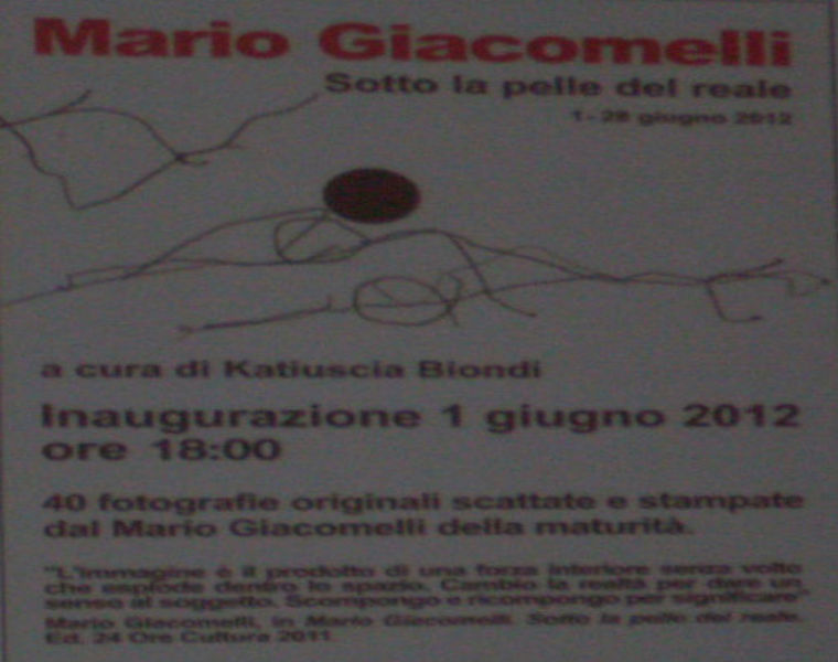 Manifesto "Mario Giacomelli. Sotto la pelle del reale"
